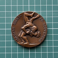 Medal Plaque Plakette PL000263 - Hungary Wrestling Association Paul Vincze 85g - Other & Unclassified