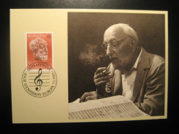 GENEVE 1985 Ernest Ansermet Smoking Tobacco Cigar Cigare Maxi Maximum Card SWITZERLAND Tabac Tabaco - Tabak