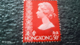 HONG KONG-1975-                50C         ELİZABETH II.   USED - Usados