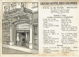 BRUXELLES-GRAND HOTEL DES COLONIES-RUE DES CROISADES - Cafés, Hôtels, Restaurants