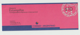 Argentina 1995 Chequera $10 Booklet  MNH - Cuadernillos