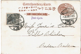 CTN85D - JAPON EP CP ILLUSTREE POUR BADEN BADEN 1/8/1900 - Cartes Postales