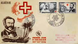 FR. ENV. 1er Jour Algérie - HENRI DUNANT Fondateur De La Croix-Rouge - Oblitération Alger 30.10.1954 - TBE - FDC