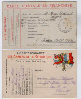TB 4311 - Carte En Franchise Militaire - Soldat H.COTINAUD Au 338 ème Rgt D'Inf SP 86 & Mme COTINAUD à LE GRAND - MADIEU - Lettres & Documents