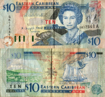 East Caribbean / 10 Dollars / 1993 / P-27(a) / VF - Caraibi Orientale