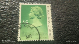 HONG KONG-1987L-              5$         ELİZABETH II.   USED - Usados