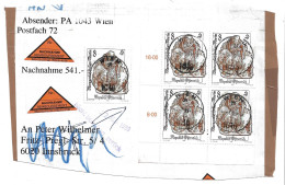 0586q: Österreich 1999, Briefvorderseite Portogerechte Nachnahmeverwendung Der Ausgabe Heiliger Martin - Theologians