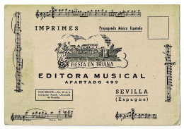 CARTE COMMERCIALE / EDITORA MUSICAL / SEVILLA - Spanien