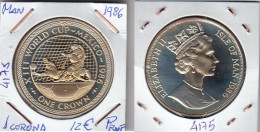 E4175 MONEDA ISLA DE MAN 1 CORONA 1986 PROOF - Andere & Zonder Classificatie