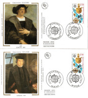 " CHRISTOPHE COLOMB " Sur 2 Enveloppes 1er Jour En Soie De 1992. 2 X N° YT  2755. Parfait état. FDC - Cristoforo Colombo