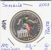 E4854 MONEDA SOMALIA 100 SHILLINES 2001 PLATA SIN CIRCULAR - Somalie