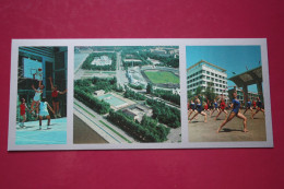 RUSSIA. KHABAROVSK. Panorama With Central Stadium / Stade/ Stadion. OLD PC. 1975. Long Format  - Basketball - Gymnastics - Pallacanestro