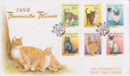 FDC  "Favourite Felines"        1998 - FDC