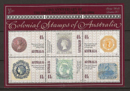 1990 MNH Australia "london 90" Overprint - Blocks & Sheetlets