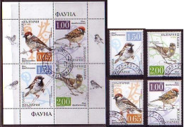 BULGARIA - 2017 - Moineaux - Passeri - Set + Pf Used - Usati