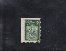 COURONNEMENT DU ROI FERDINAND 1° NEUF SANS GOMME 50 B VERT PIQUÂGE DéCALé, CACHET AU VERSO, N° 304 YVERT ET TELLIER 1922 - Variétés Et Curiosités