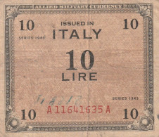 BANCONOTA - ALLIED MILITARY CURRENCY BANCONOTA 10£   1943 (come Da Scansione) - Ocupación Aliados Segunda Guerra Mundial