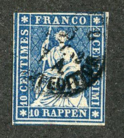 W 15228  Swiss 1859  Mi.# 14 II Bym  O Offers Welcome! - Altri & Non Classificati