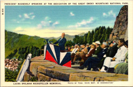 President Roosevelt Speaking At The Dedication Of The Great Smoky Mountains National Park  - USA National Parks