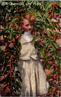 Young Girl Among Cherry Trees "Cherries Are Ripe"  - Groupes D'enfants & Familles