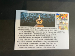 (4 R 32) 2024 Olympic Flame Route Announced 399 Days Ahead Of Games Opening (France Olympic Games Stamp) 23-6-2023 - Estate 2024 : Parigi