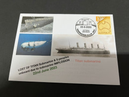 (4 R 32) Loss Of Titan Submarine & Passengers While On The Way To See The Wreck Of 1912 Sunk RMS Titanic - 22 June 2023 - Sonstige (See)