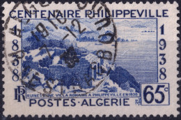 ALGÉRIE - 1937 - TàD "ALGER / R. DE STRASBOURG" Sur Yv.143 65c Centenaire De Philippeville - TB - Usati