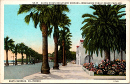 California Santa Barbara Scene Along Ocean Boulevard Showing Ambassador Public Dance Pavilion  - Santa Barbara