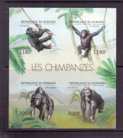 BURUNDI 2012 CHIMPANZES  YVERT N°1742/45 NEUF MNH** - Chimpanzés
