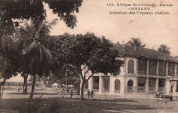 A.O.F. Guinée Française, Conakry: La Direction Des Travaux Publics - Collection Fortier - Carte N° 386 - Guinée Française