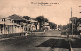 A.O.F. Guinée Française, Conakry: La Rue Commerciale - Carte N° 3 - Frans Guinee