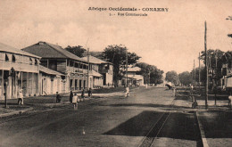 A.O.F. Guinée Française, Conakry: La Rue Commerciale - Carte N° 3 - Guinée Française