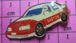 716c Pin's Pins / Beau Et Rare / AUTOMOBILES / VOITURE DE RALLYE ROUGE ET BLANCHE BASTOS - Rallye