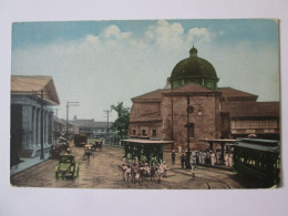 Philippines-Manila:Plaza Goiti Waiting Station,tram Carte Postale Vers 1915/unused Postcard Around 1915 - Philippines