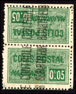 Algeria 1924-27 5c Green Colis Postale Tete-beche Pair Lightly Mounted Mint. - Colis Postaux
