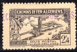 Algeria 1941-42 Controle Des Recettes 1f8 Black Lightly Mounted Mint. - Colis Postaux