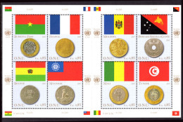 Geneva 2007 Coins And Flags (2nd Series) Souvenir Sheet Unmounted Mint. - Ongebruikt