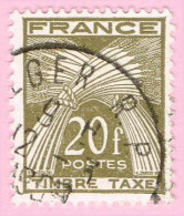 France Timbres-Taxe, N° 87 - Type Gerbes - 1960-.... Gebraucht
