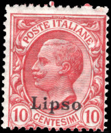 Lipso 1912-21 10c Rose-red Unmounted Mint. - Ägäis (Lipso)