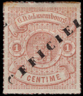 Luxembourg 1878-80 1c Official Rouletted In Colour Mounted Mint. - Service