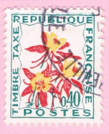 France Timbres-Taxe, N° 100 Obl. - Fleurs Des Champs - 1960-.... Usados