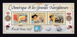 NOUVELLE-CALEDONIE 1992 BLOC N°14 NEUF** NAVIGATEURS - Blocchi & Foglietti