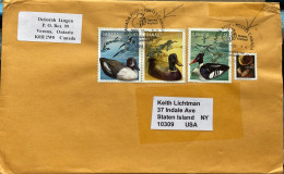 CANADA-2006, COVER USED TO USA, 4 BIRD DUCK STAMP, ANIMAL PICTURE CANCEL, VERON CITY FESTIVAL, CELEBRATING OUR COMMUNITY - Briefe U. Dokumente