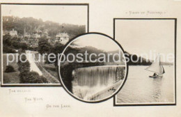 VIEWS OF RUDYARD THE VILLAGE THE WIER ON THE LAKE OLD R/P POSTCARD STAFFORDSHIRE - Sonstige & Ohne Zuordnung