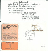 CANADA CARTE 8c BATEAU EXPEDITION 74e NORD DE 1976  LETTRE COVER - Lettres & Documents