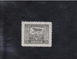 BIPLAN SUR VARSOVIE 20G OLIVE OBLITéRé N° 7 YVERT ET TELLIER 1925 - Used Stamps