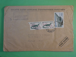 BU12  AEF GUINEE BELLE LETTRE ENTREP. MARITIMES  1957    A PARIS FRANCE  + AFF. INTERESSANT+++ - Cartas & Documentos