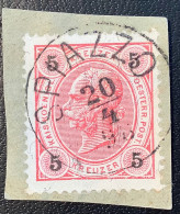 SPIAZZO (Südtirol Trento Italia) Auf Österreich 1890 5 Kreuzer ANK 53 (Italy Austria Trentino Alto Adige Tirol - Gebruikt