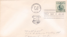 USA 1958, FDC COVER  LAJOS KOSSUTH GOVERNOR OF HUNGARY. - 1951-1960