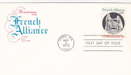 USA 1978, FDC COVER  US BICENTENNIAL FRENCH ALLIANCE. - 1971-1980